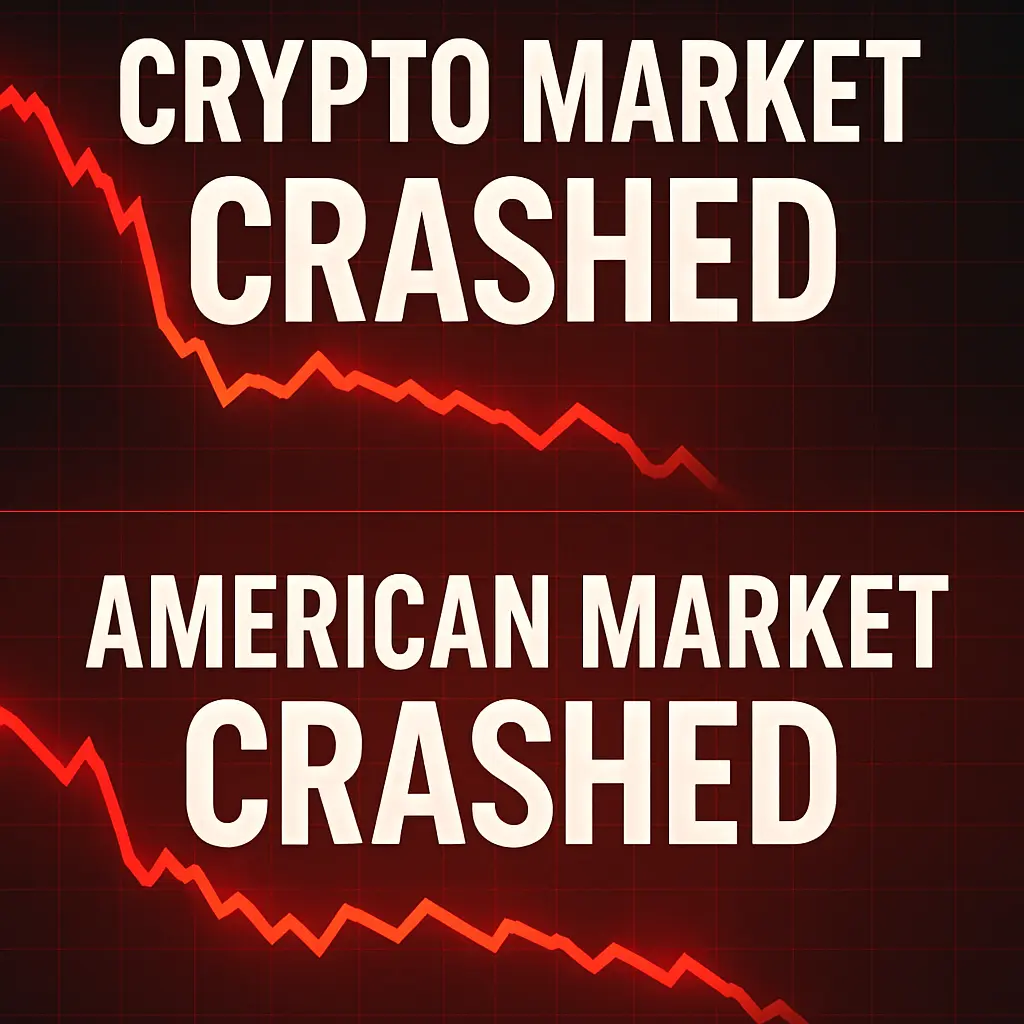 Crypto market crashed, American market crashed big news
